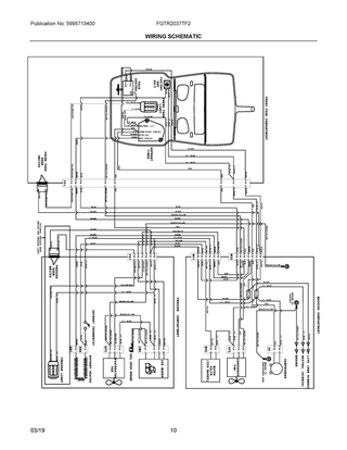 Wiring Schematic Diagram and Parts List for FGTR2037TF2  Frigidaire Refrigerator
