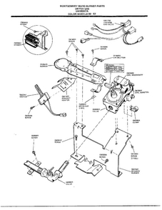 Burner Parts Diagram and Parts List for 8347A  Frigidaire Dryer