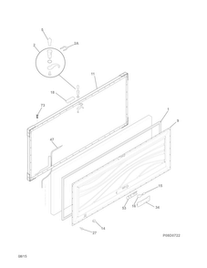 Part Location Diagram of 297376100 Frigidaire Inner Door Panel