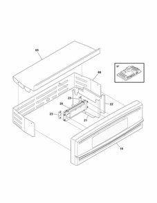 Control Panel Diagram and Parts List for 79041392401  Kenmore Wall Oven