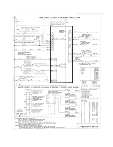 Wiring Diagram Diagram and Parts List for CPGS3085KF7  Frigidaire Range