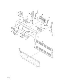 Backguard Diagram and Parts List for KAEF3016MSF  Kelvinator Range