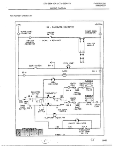 Wiring Diagram Diagram and Parts List for 2864  Frigidaire Range