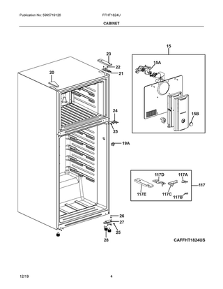 Part Location Diagram of 5304523513 Frigidaire KNOB
