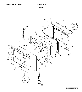 Door Diagram and Parts List for FPEF3077QFL  Frigidaire Range