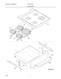 TOP / DRAWER Diagram and Parts List for CFEF272DC2  Frigidaire Range