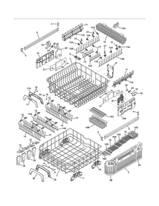 Racks Diagram and Parts List for EIDW6405HT1B  Electrolux Dishwasher