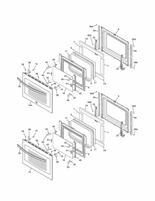 Doors Diagram and Parts List for 79049533311  Kenmore Wall Oven