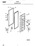 REFRIGERATOR DOOR Diagram and Parts List for FRS22VSBD1  Frigidaire Refrigerator