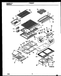 SHELVES AND SUPPORTS Diagram and Parts List for FPWE18TPL1  Frigidaire Refrigerator