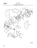 UPPER CABINET / DRUM / HEATER Diagram and Parts List for GLET1031CS0  Frigidaire Washer Dryer Combo
