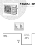 COVER Diagram and Parts List for FRS22PYC20  Frigidaire Air Conditioner
