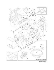 Ice Maker Diagram and Parts List for E23BC68JPS9  Electrolux Refrigerator