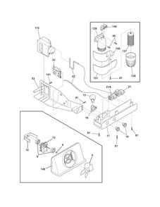 Controls Diagram and Parts List for WWSS2601KW8  Westinghouse Refrigerator