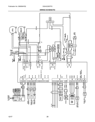 Wiring Schematic Diagram and Parts List for DGHX2355TF0  Frigidaire Refrigerator