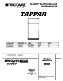 COVER Diagram and Parts List for TRT18GRCW1  Tappan Refrigerator