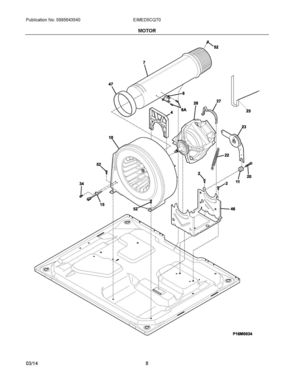 05 - MOTOR Diagram and Parts List for EIMED5CQT0  Frigidaire Dryer