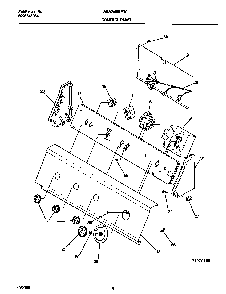 Control Panel Diagram and Parts List for WWX645RET0  Westinghouse Washer