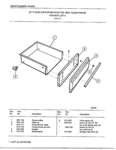 Utility Diagram and Parts List for 4879A  Frigidaire Range