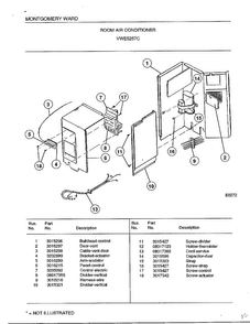 Room Air Conditioner Page 2 Diagram and Parts List for 5257C  Frigidaire Air Conditioner