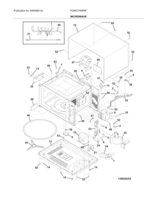 Microwave Diagram and Parts List for FGMC2765PBF  Frigidaire Microwave Oven Combo