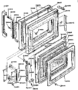 Door Parts Diagram and Parts List for 5648648310  Kenmore Microwave