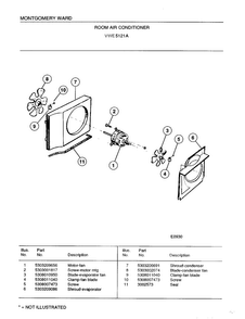 Room Air Conditioner Page 3 Diagram and Parts List for 5121A  Frigidaire Air Conditioner