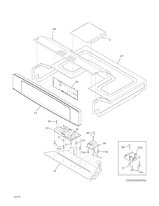 Control Panel Diagram and Parts List for EW30EW65PSB  Electrolux Wall Oven