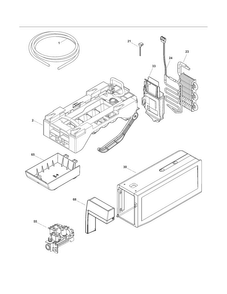Ice Maker Diagram and Parts List for EI27BS26JB6  Electrolux Refrigerator