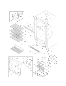 Cabinet Diagram and Parts List for 25360722012  Kenmore Refrigerator