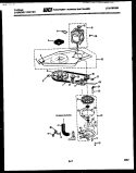 WASHER DRIVE SYSTEM AND PUMP Diagram and Parts List for 44-2417-00-01  Tappan Washer Dryer Combo