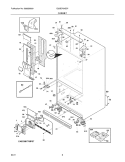 CABINET Diagram and Parts List for E23BC78ISS7  Electrolux Refrigerator