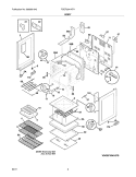BODY Diagram and Parts List for FGEF3041KFH  Frigidaire Range