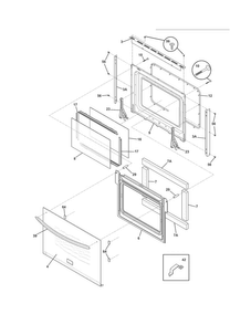 Doors Diagram and Parts List for FGET3045KBB  Frigidaire Wall Oven