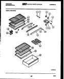 SHELVES AND SUPPORTS Diagram and Parts List for GTN140WGV4  Frigidaire Refrigerator
