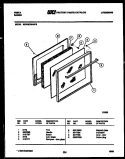 DOOR PARTS Diagram and Parts List for 30DGMCWAN4  Tappan Range