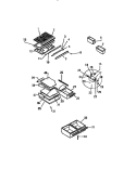 SHELVES, CONTROLS, DIVIDER, MULLION Diagram and Parts List for TUK180AN6V  Kelvinator Refrigerator