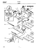 BURNER Diagram and Parts List for TGF362BBBE  Tappan Range