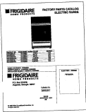 COVER Diagram and Parts List for FEF322BAWM  Frigidaire Range