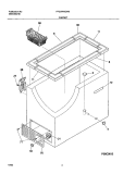 CABINET Diagram and Parts List for FFC07K0CW0  Frigidaire Freezer