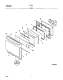 DOOR Diagram and Parts List for FEF366ASG  Frigidaire Range