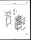 DOOR PARTS Diagram and Parts List for PRT154MCD2  Frigidaire Refrigerator