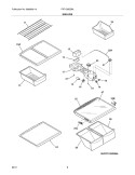 SHELVES Diagram and Parts List for FRT1S6ESBA  Frigidaire Refrigerator