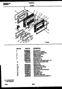 DOOR PARTS Diagram and Parts List for FEF367CABA  Frigidaire Range