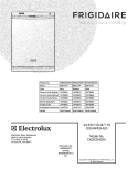 COVER Diagram and Parts List for DGBD2432KB1  Frigidaire Dishwasher