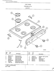 Part Location Diagram of 8067747 Frigidaire BRACKET