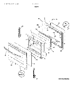 Door Diagram and Parts List for CLEH3054UFD  Frigidaire Range