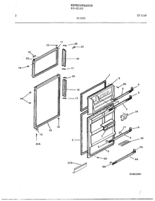 Electrical Equipment Diagram and Parts List for 95-2162  Frigidaire Refrigerator