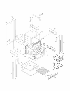 Lower Oven Diagram and Parts List for 79040613803  Kenmore Wall Oven