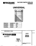 COVER Diagram and Parts List for MWX233RBW3  Frigidaire Washer